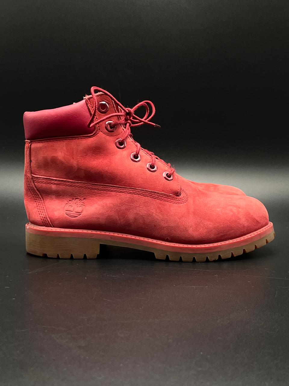 Timberland 6-Inch Premium Boot red nubuck leather finish