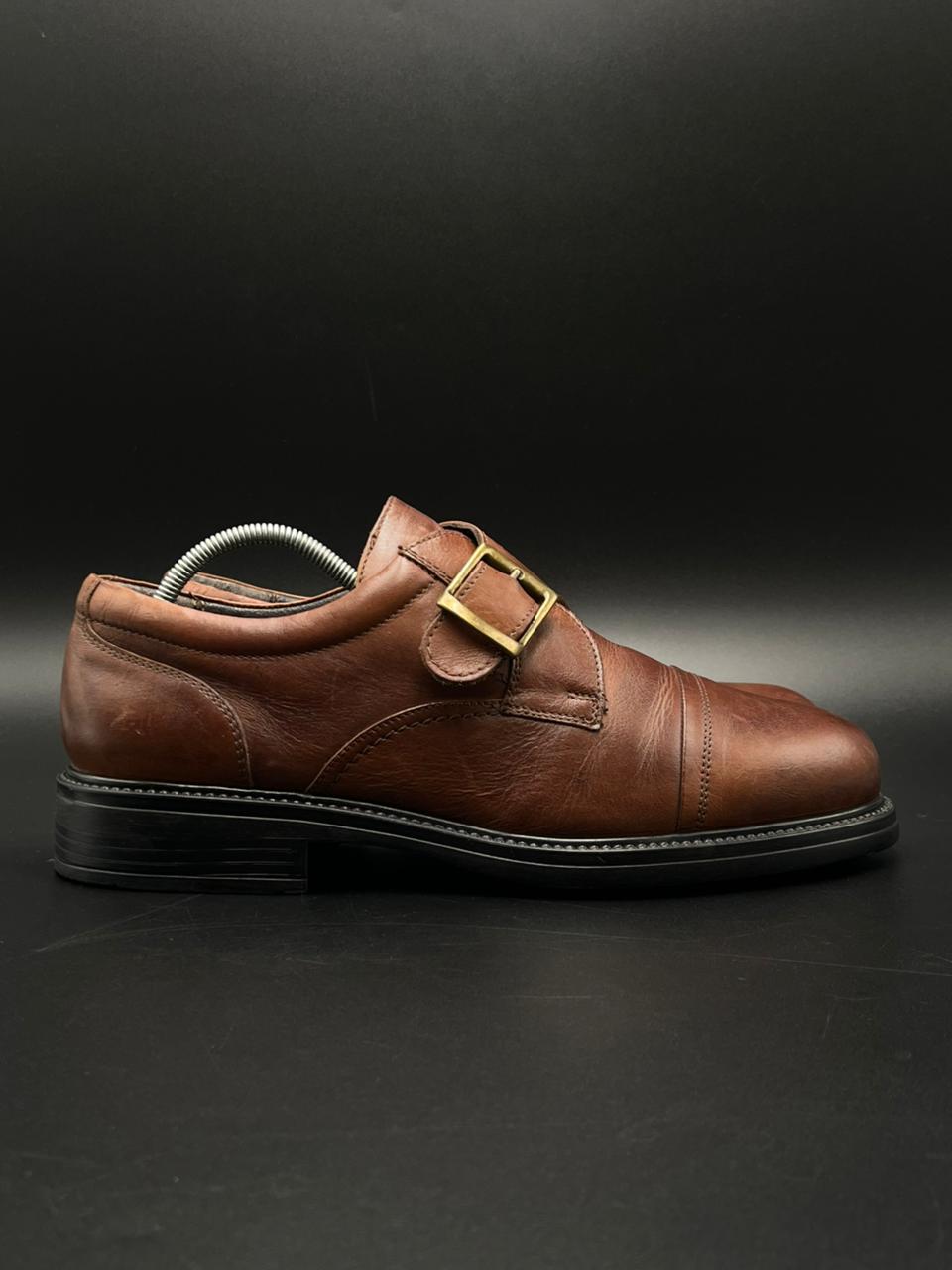 VINTAGE brown leather monk strap BOOTS