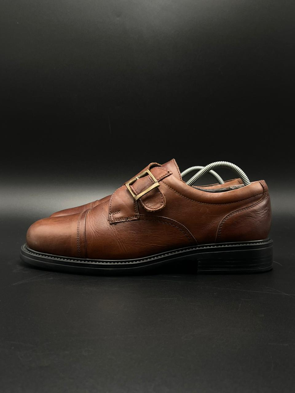 VINTAGE brown leather monk strap BOOTS