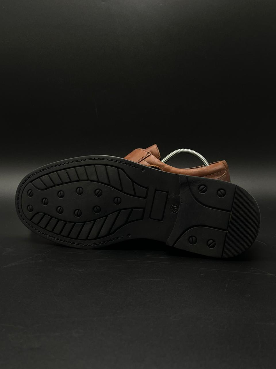 VINTAGE brown leather monk strap BOOTS