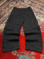 BOOHOOMAN BLACK BAGGY Cargo Denim Pants