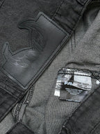 FAVELA WASHED GREY PATCHED RELAXED FIT PANTS