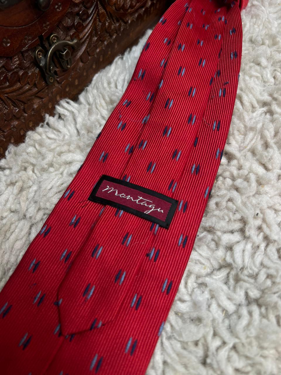Montagu Printed Red Necktie