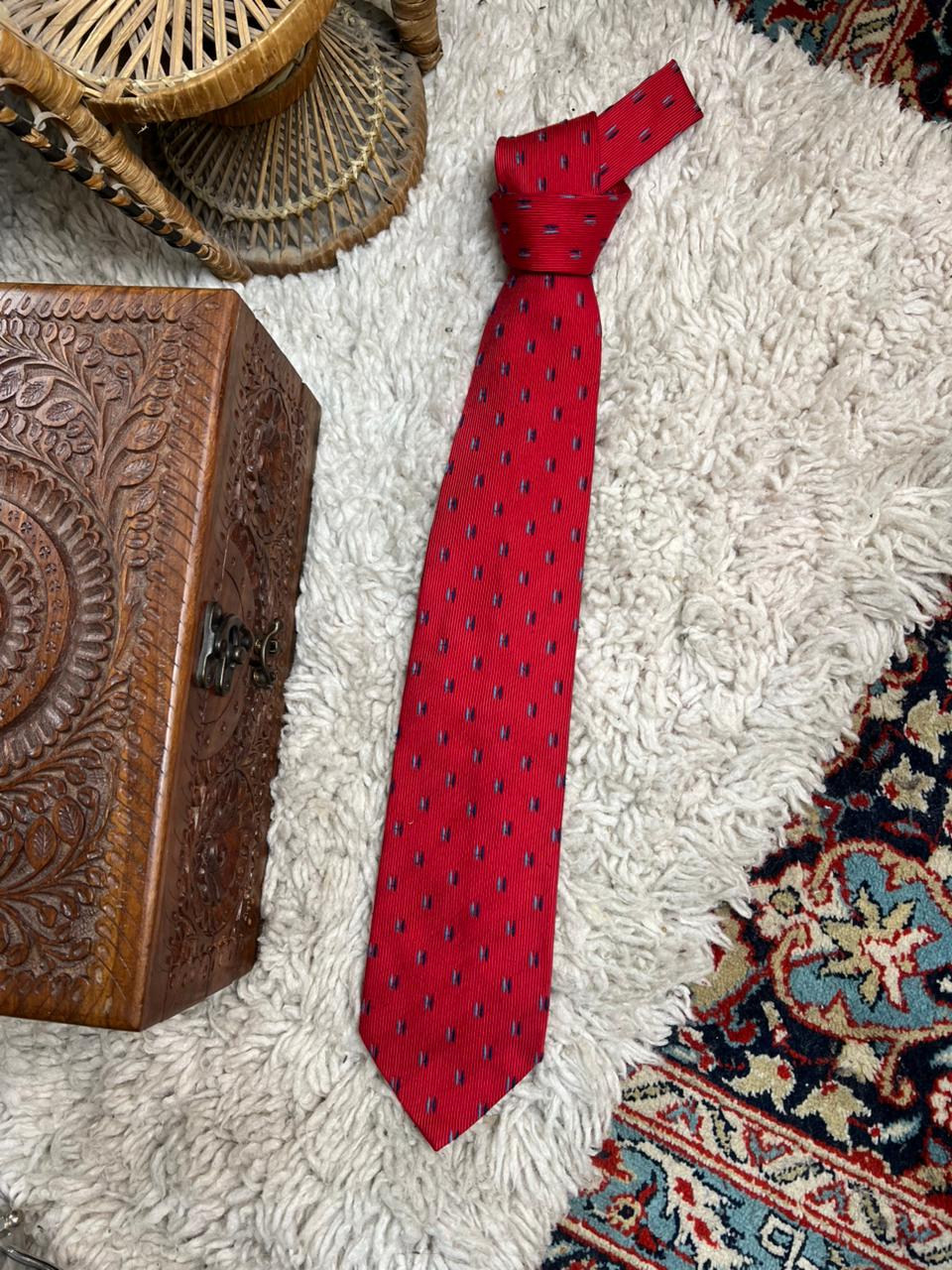 Montagu Printed Red Necktie