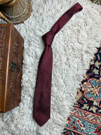 Quatro Hand Made Burgundy Solid Texture Tie