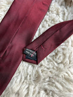 Quatro Hand Made Burgundy Solid Texture Tie