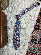 George Cotton-Linen Floral Necktie
