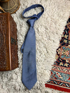 Florence + Fred Blue Diagonal Striped Silk Tie