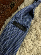 Florence + Fred Blue Diagonal Striped Silk Tie