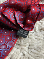 Andre Red and Blue Hand Made Geometric Circle Tie