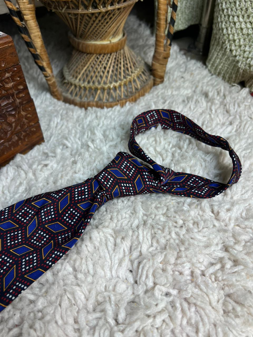 Amanda Christensen Geometric Silk Tie
