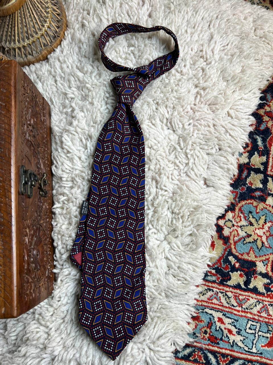 Amanda Christensen Geometric Silk Tie