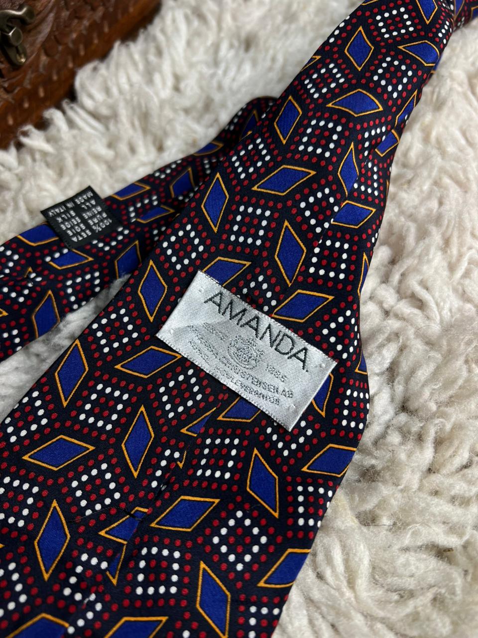 Amanda Christensen Geometric Silk Tie