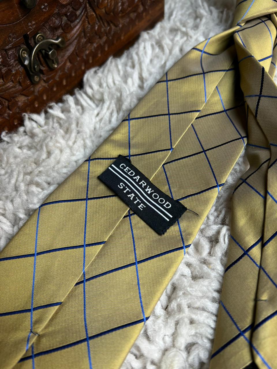 Cedarwood State Windowpane Check Tie
