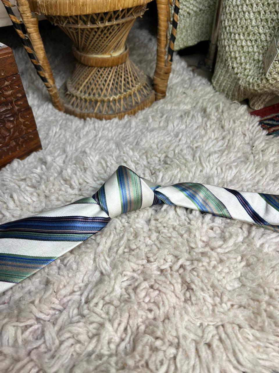 Ted Baker "In Ted We Trust" Striped Tie