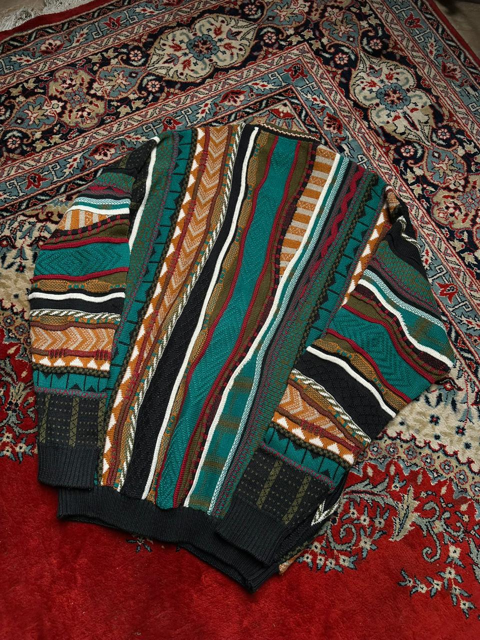 TOSANI VINTAGE TEXTURED COOGI STYLE SWEATER