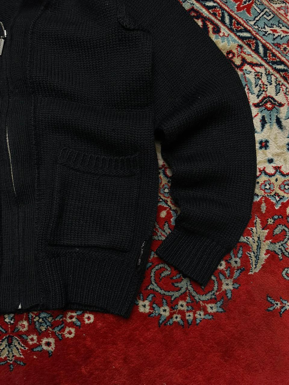 BOY LONDON 100% Wool Full Zip Cardigan Sweater