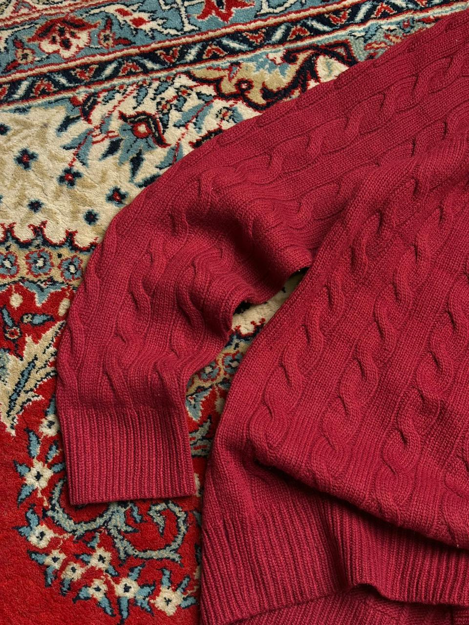 Resume Burgundy Chunky Cable Knit Sweater