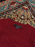 Resume Burgundy Chunky Cable Knit Sweater