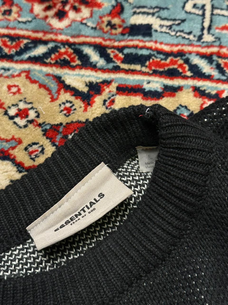 Essentials Fear of God Black Knit Sweater
