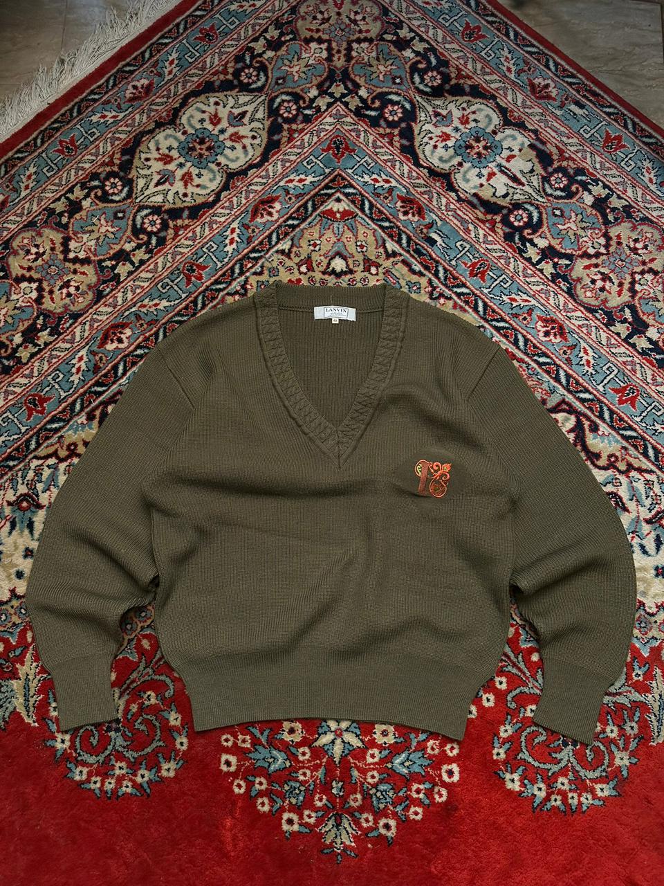 Lanvin Studio Mens Wool V-Neck Sweater