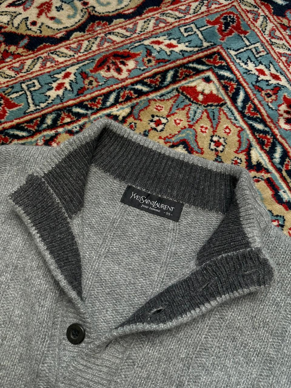 Vintage Yves Saint Laurent YSL Mens Mock Neck Sweater