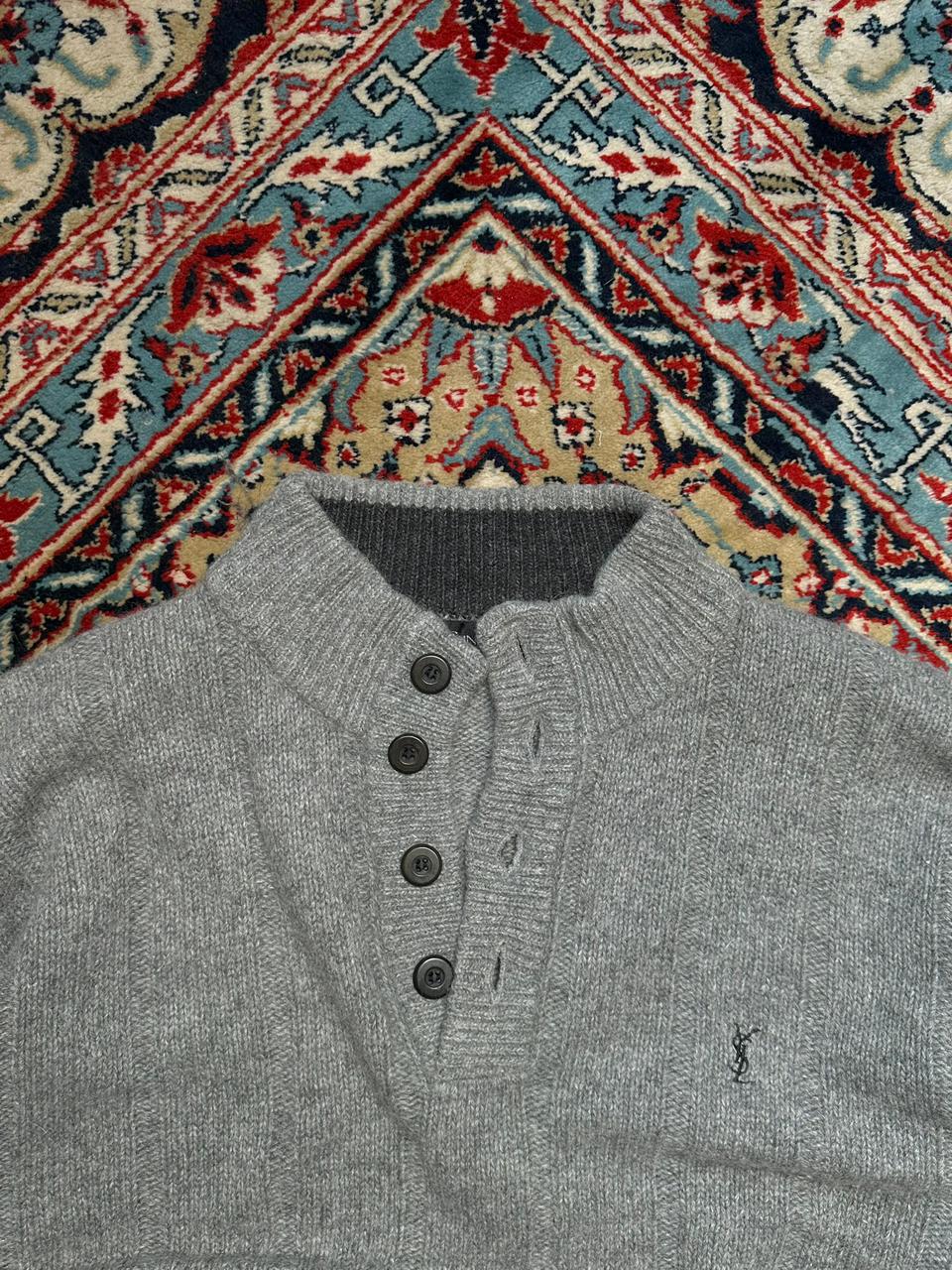 Vintage Yves Saint Laurent YSL Mens Mock Neck Sweater