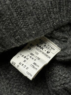 Naknine Gray Cable Knit Wool Sweater