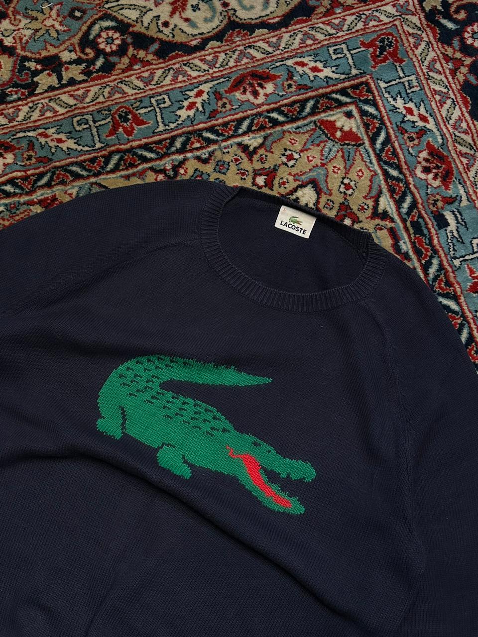 Lacoste VINTAGE Oversized Logo Crewneck Sweater