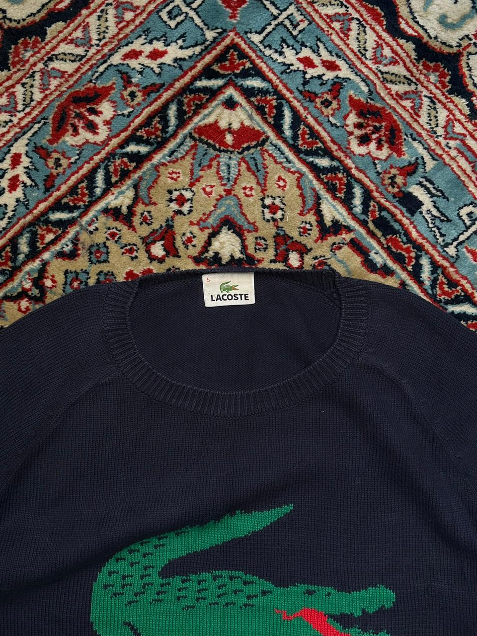 Lacoste VINTAGE Oversized Logo Crewneck Sweater