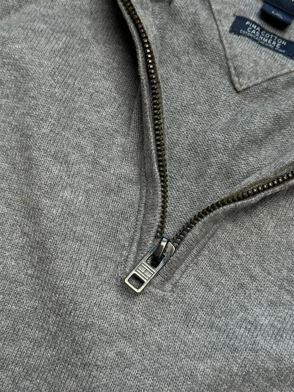 Tommy Hilfiger Pima Cotton Cashmere Quart Zip Sweater