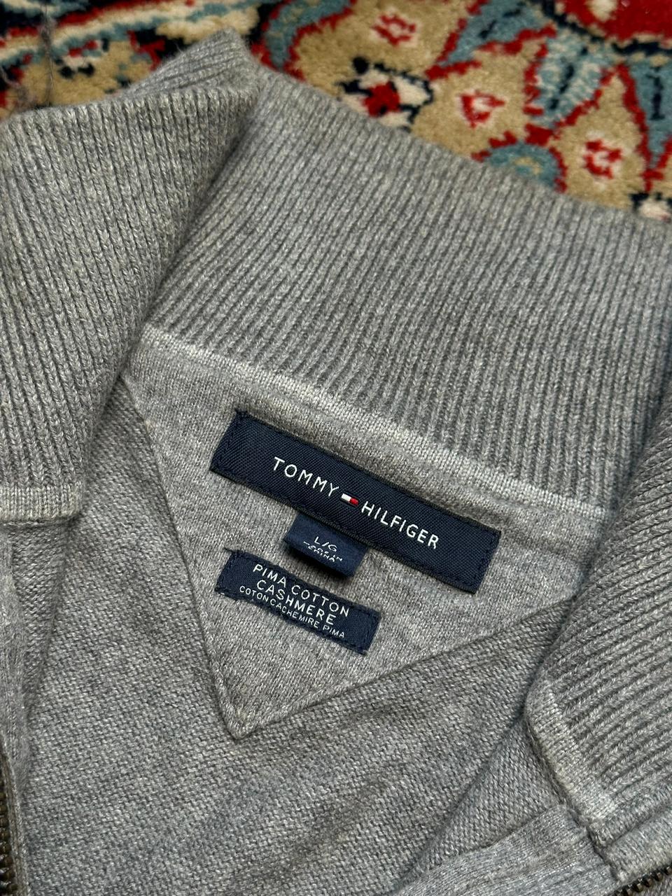 Tommy Hilfiger Pima Cotton Cashmere Quart Zip Sweater