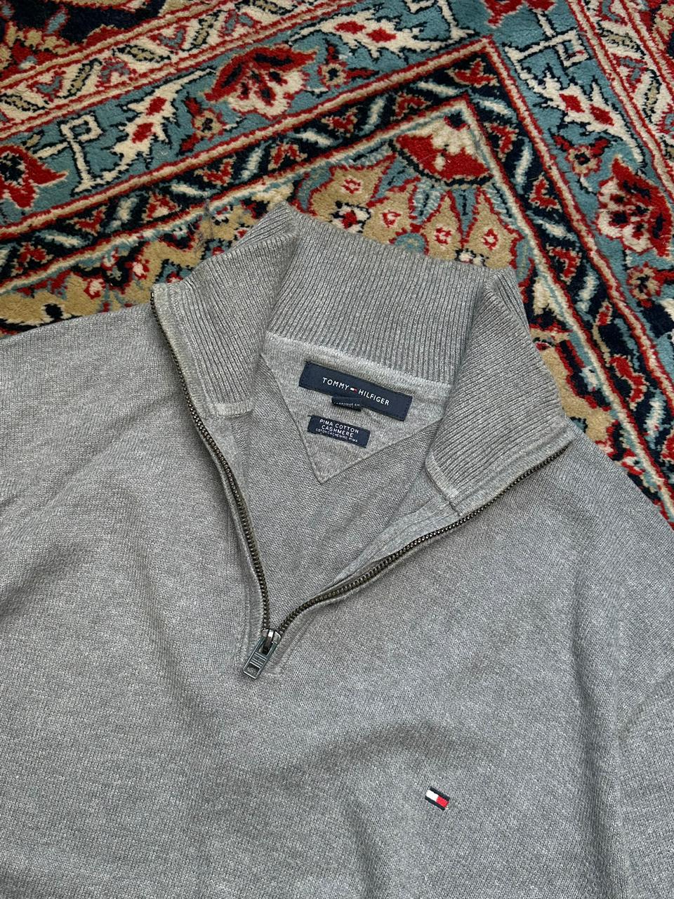 Tommy Hilfiger Pima Cotton Cashmere Quart Zip Sweater