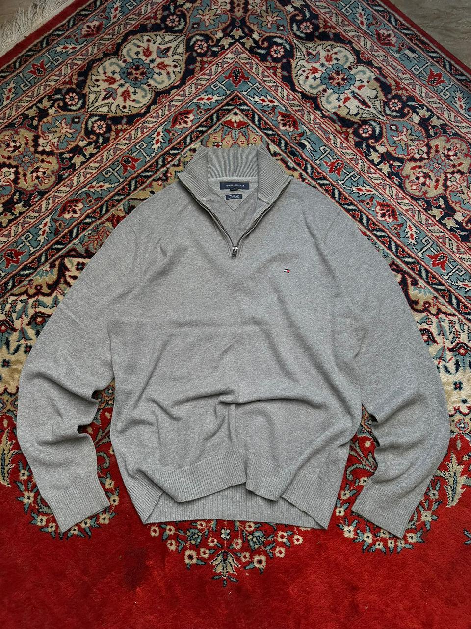Tommy Hilfiger Pima Cotton Cashmere Quart Zip Sweater