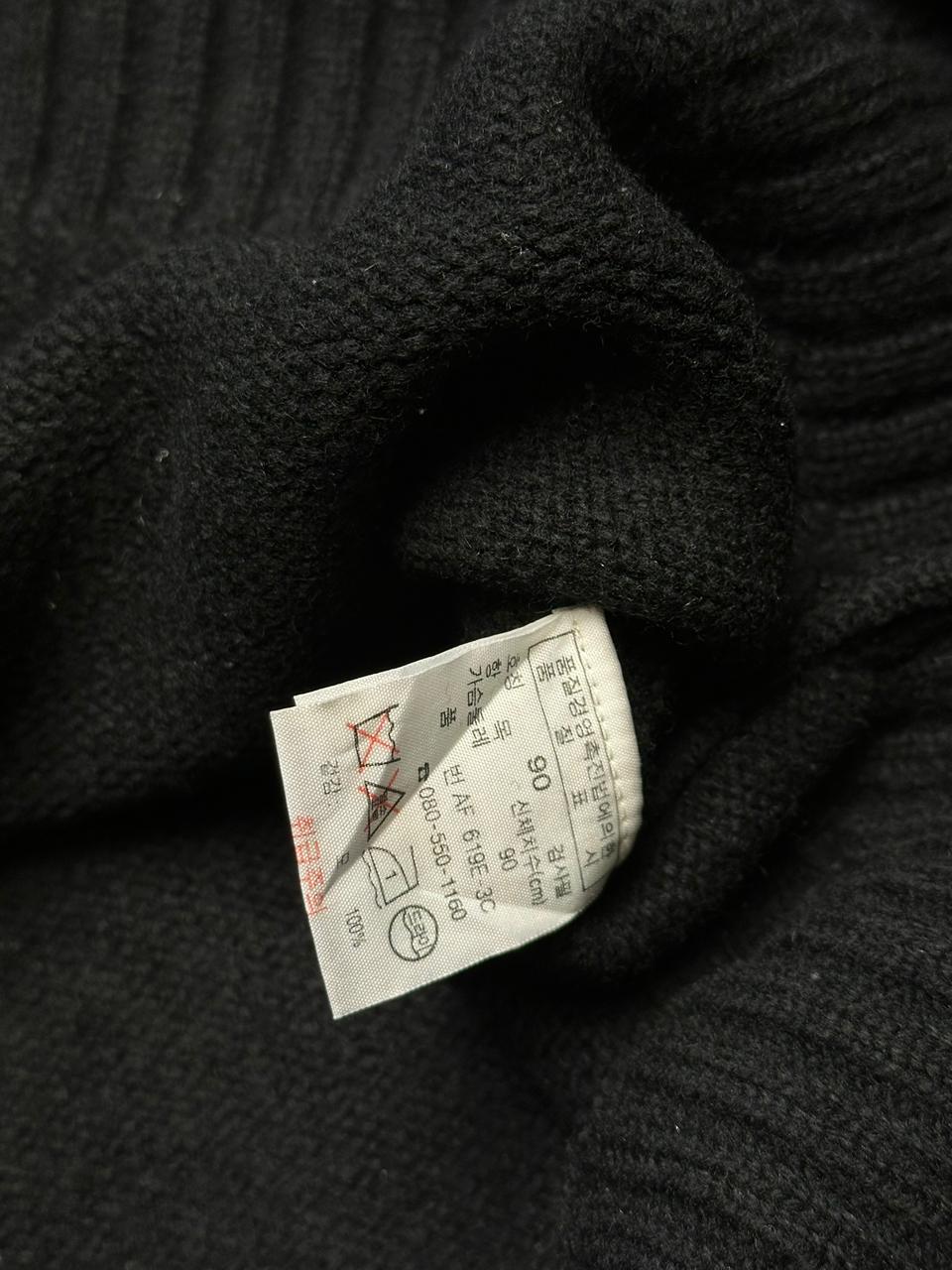 Lacoste Black Ribbed Full Zip KNIT Cardigan