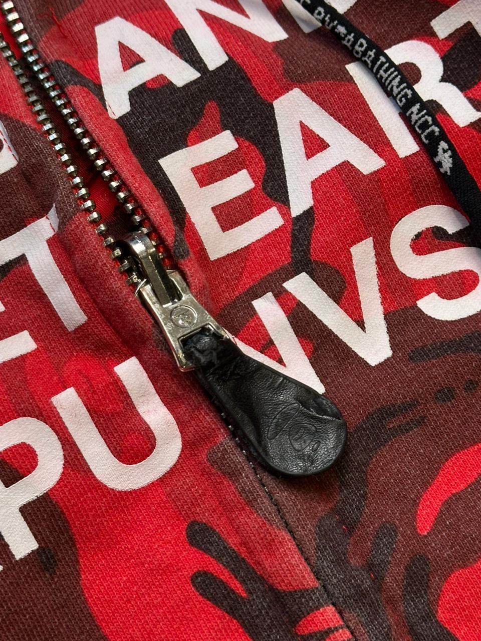 BAPE AAPE Red Camo Reversible Bomber Jacket