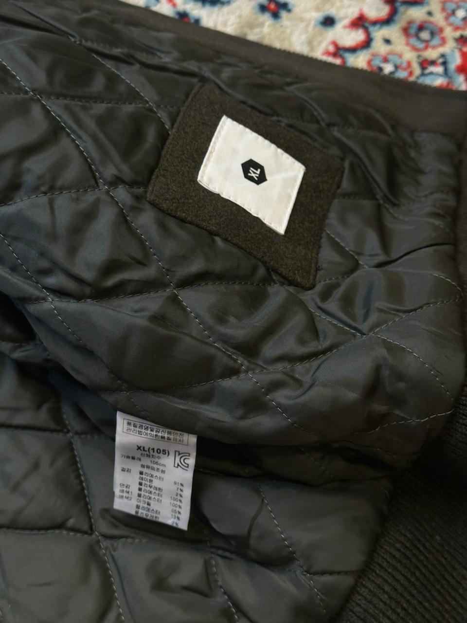 Dark Olive Wool Blend Bomber Jacket