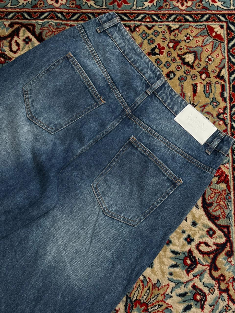 boohooMAN Rhinestone Studded Relaxed Fit Jeans
