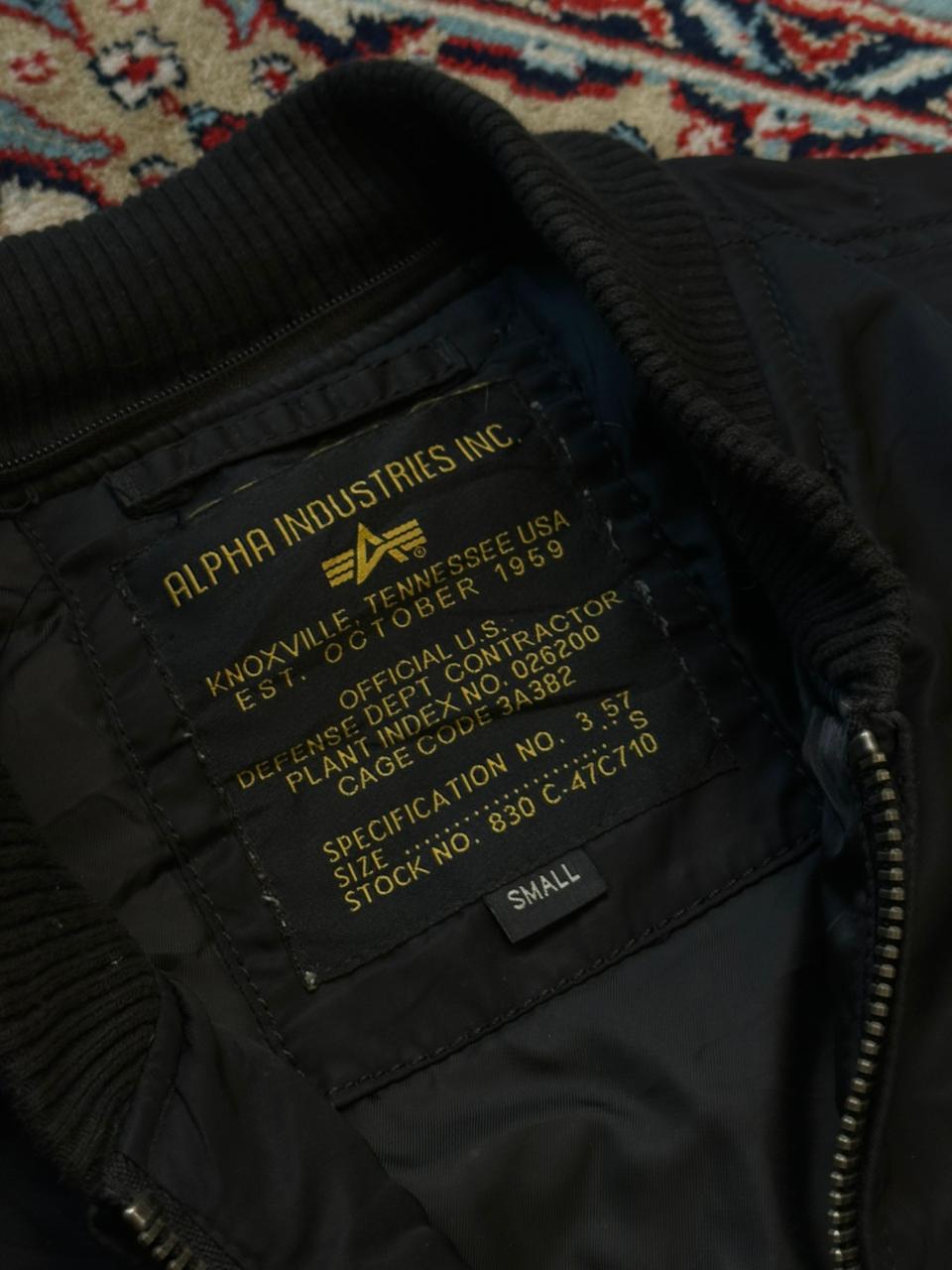 Alpha Industries MA-1 Flight Bomber Jacket Black