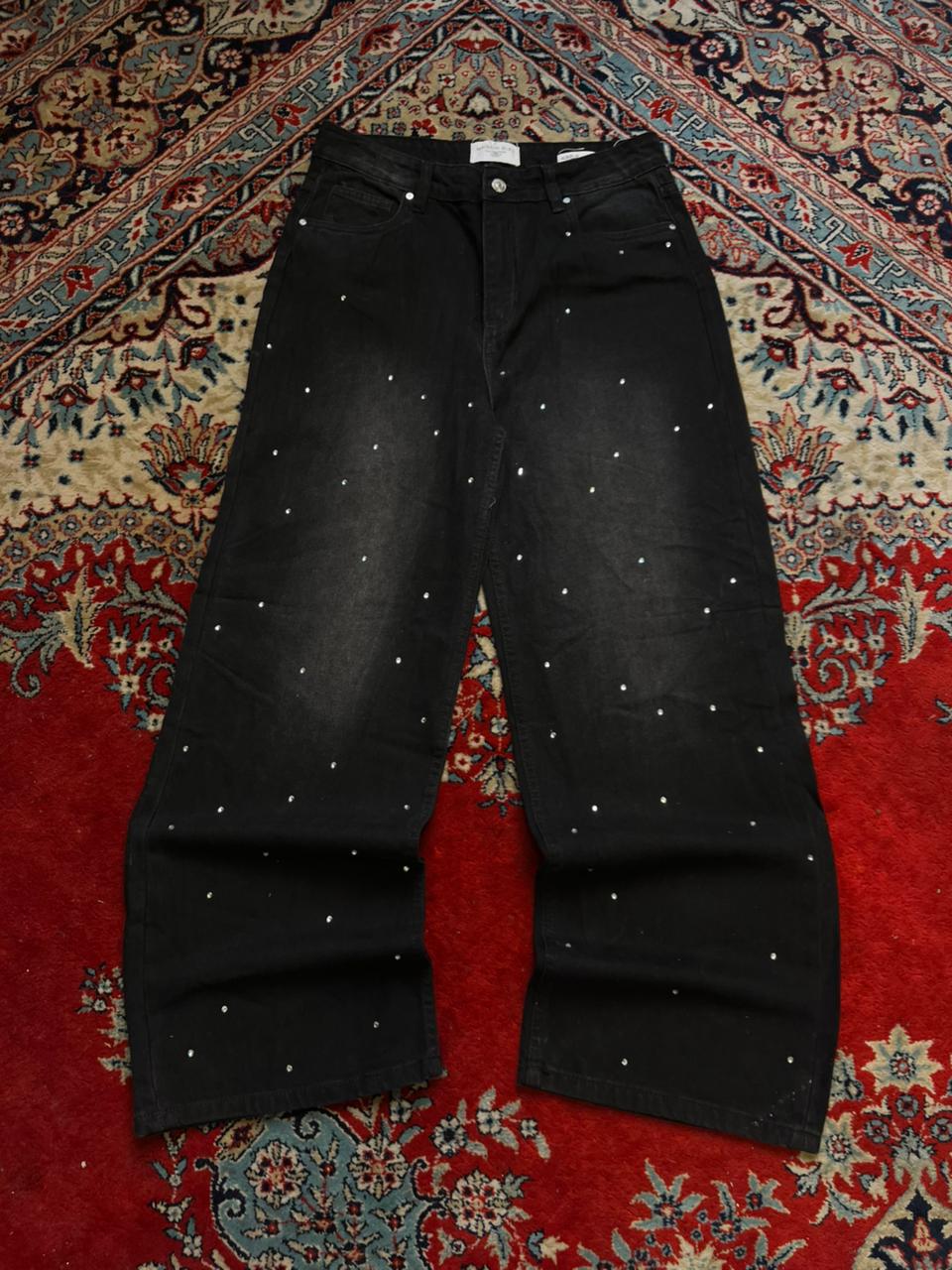 Maison Bleu Paris Aurélie Black Wide Leg Jeans