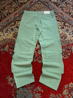boohooMAN Sage Green Multi Pocket Cargo Pants