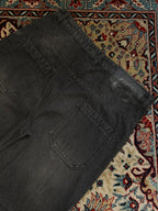 Favela Washed Black Wide Leg Denim Pants