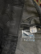 Favela Washed Black Wide Leg Denim Pants