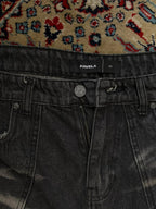 Favela Washed Black Wide Leg Denim Pants