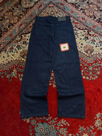 boohooMAN Crochet Patchwork Relaxed Fit Jeans - 28