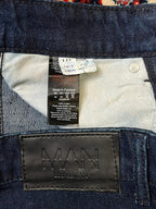 boohooMAN Crochet Patchwork Relaxed Fit Jeans - 28