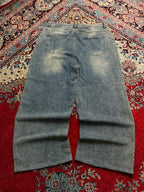 BoohooMAN Washed Blue Baggy Jeans
