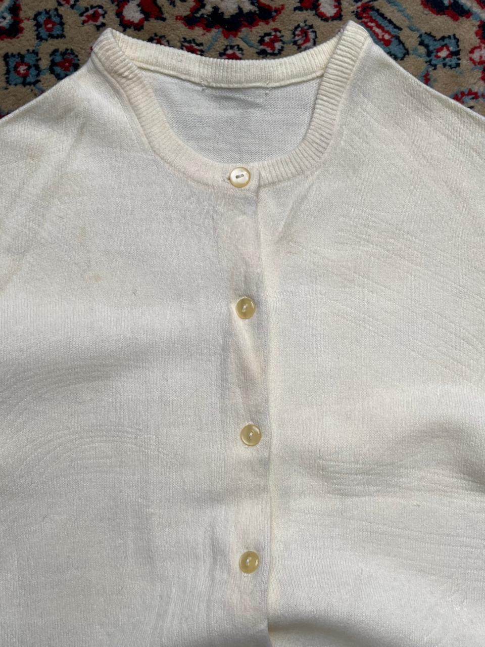 Off-White Button Down Cardigan