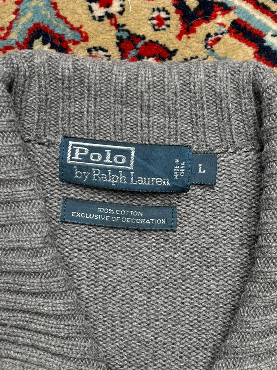 Polo Ralph Lauren Vintage  Gray Zipper Cardigan