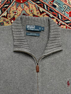 Polo Ralph Lauren Vintage  Gray Zipper Cardigan